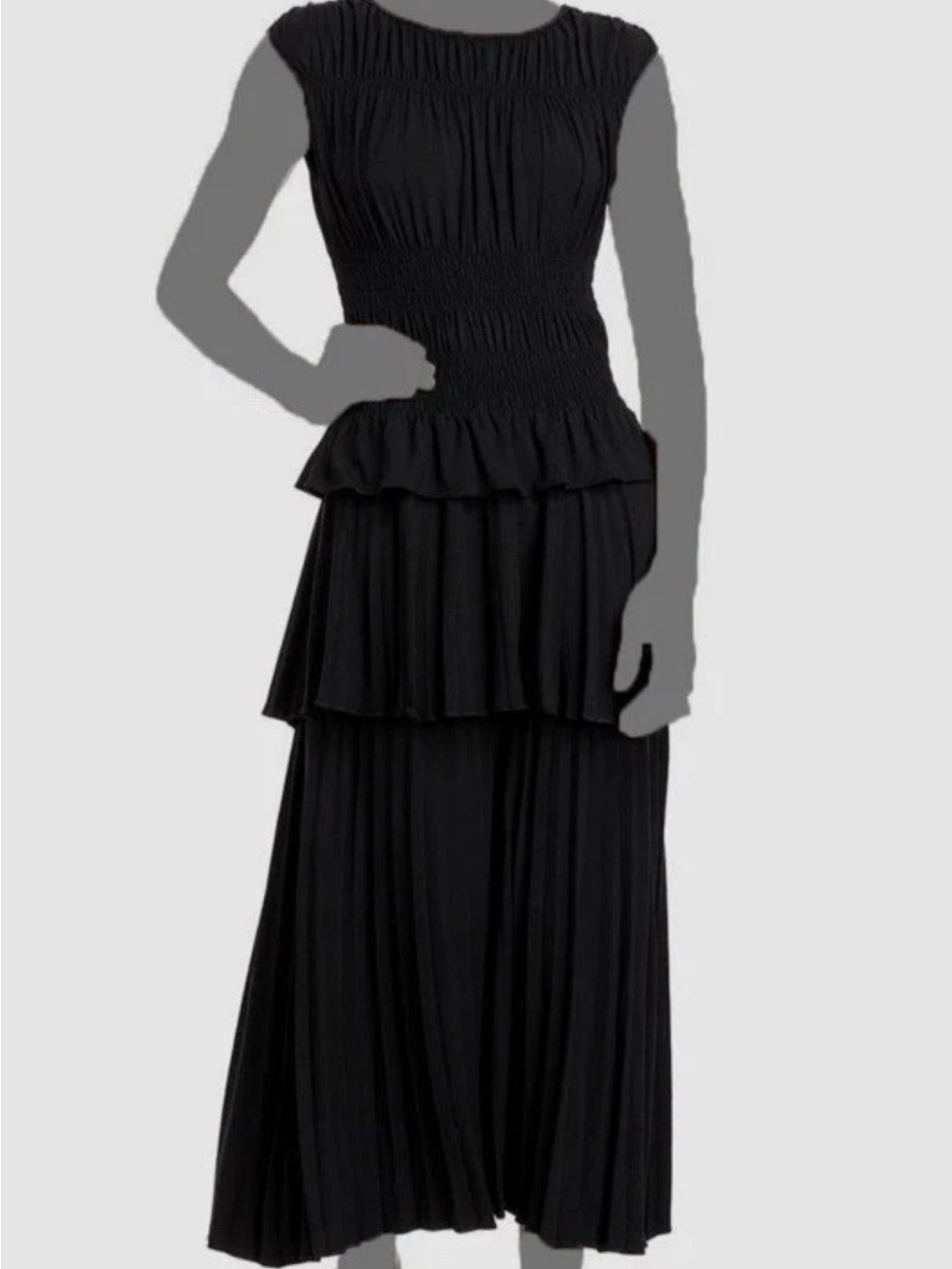 Rebecca Taylor Black Tiered  Dress